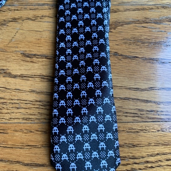 Black Tie Geek Atari Space Print Neck Tie - Picture 2 of 5